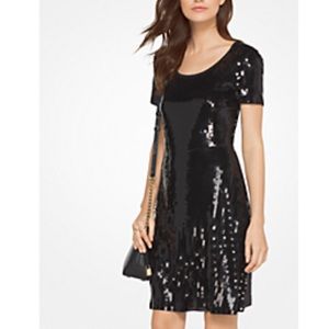 Michael Kors Black Sequin LBD, NWT Size S
